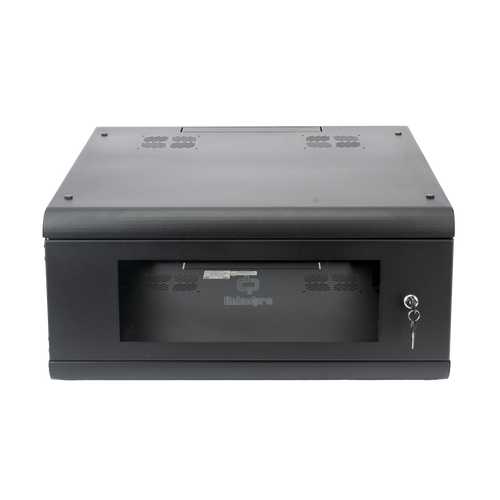 Gabinete de Pared con Puerta de Cristal Templado, 635mm de Profundidad, 4U Rack de 19'', Acero Reforzado