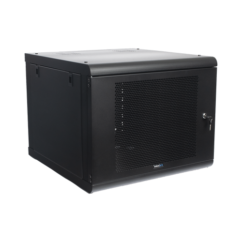 Gabinete de Pared con Puerta Perforada, 635mm de Profundidad, 9U Rack de 19 in, Acero Reforzado