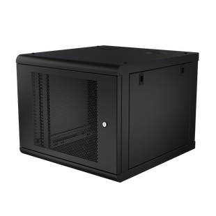 Gabinete de Pared con Puerta Perforada, 635mm de Profundidad, 9U Rack de 19'', Acero Reforzado