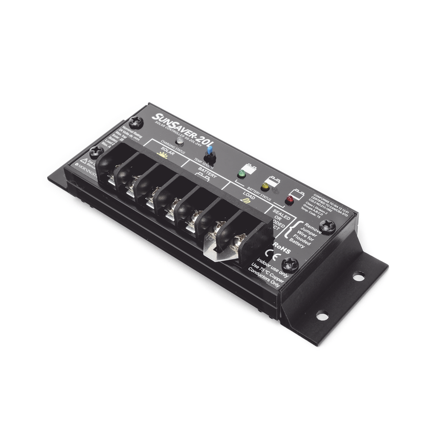 Controlador de Carga Solar SunSaver PWM 20 A / 12 VCC / Encapsulado Ep�xico / Clase 1 Div 2 / Compensaci�n de Temperatura