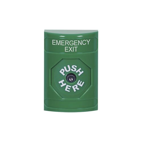 Botón de Salida de Emergencia, Texto en Inglés, Restablecimiento con Llave