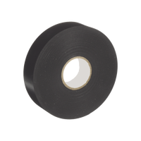 Cinta Eléctrica STRONGHOLD para Aislar, de PVC, Uso Profesional en Construcción Eléctrica, Grosor 0.18mm (7 mil), Ancho 19mm, y 20m Largo, Color Negro.