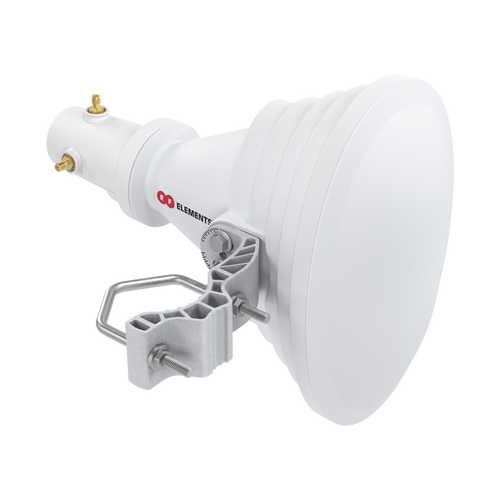 Antena Sectorial Asimétrica Starter Horn de 45º, 5150 - 5950 MHz, ganancia de 17 dBi, conexión directa con radios IS-5AC, PS-5AC y IS-M5, conexión RP-SMA