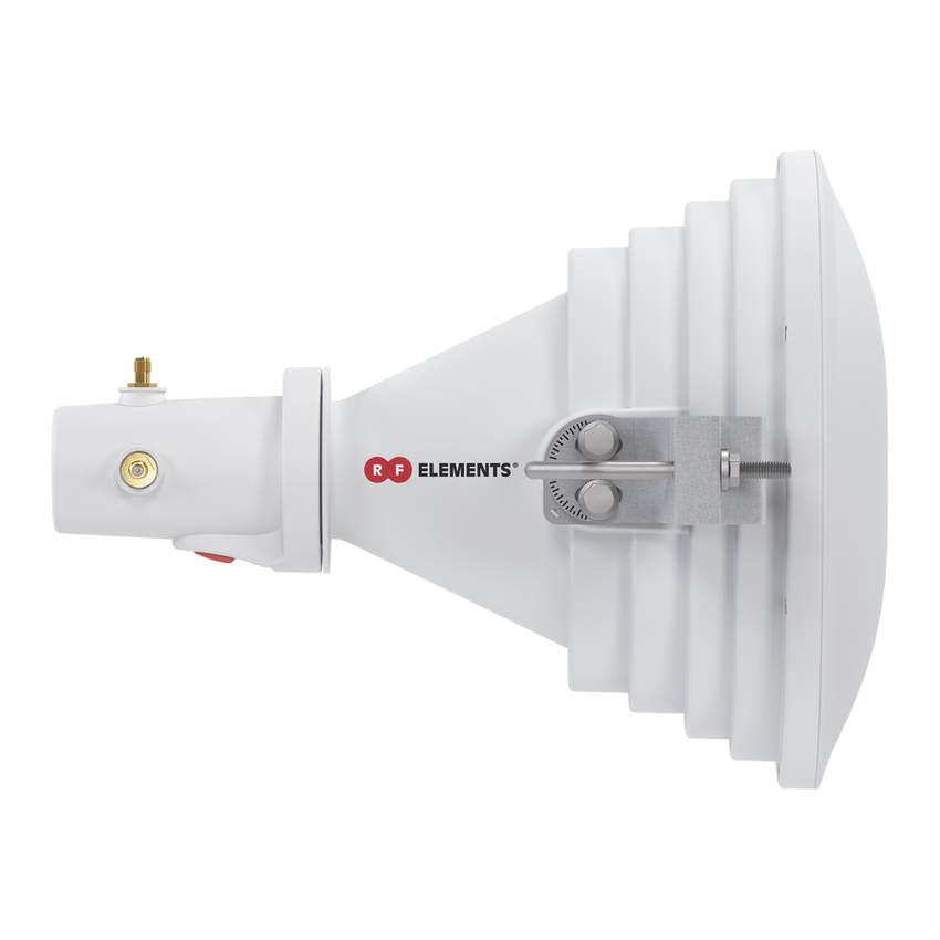 Antena Sectorial Asimétrica Starter Horn de 45º, 5150 - 5950 MHz, ganancia de 17 dBi, conexión directa con radios IS-5AC, PS-5AC y IS-M5, conexión RP-SMA