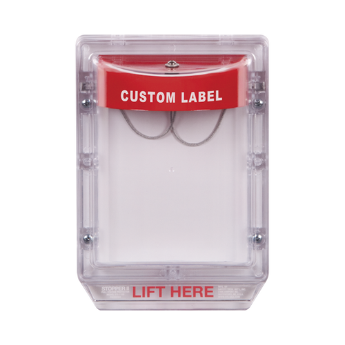 Cubierta Protectora de Policarbonato Serie Stopper II® , Con Bocina, Sin Espaciador, Montaje Empotrado, Etiqueta Personalizada