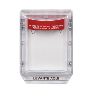 Cubierta Protectora de Policarbonato Serie Stopper II® , Con Bocina, Sin Espaciador, Montaje Empotrado, Etiqueta en Español