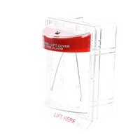 Cubierta Protectora Serie Stopper II® De Policarbonato, Con Bocina, Espaciador Transparente, Montaje en Superficie, Etiqueta en Inglés