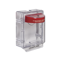 Cubierta Protectora Serie Stopper II® De Policarbonato, Con Bocina, Espaciador Transparente, Etiqueta en Español