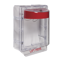 Cubierta Protectora Serie Stopper II® De Policarbonato, Con Bocina, Espaciador Transparente, Montaje en Superficie, Sin Etiqueta