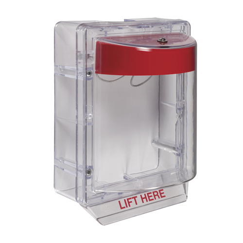 Cubierta Protectora Serie Stopper II® De Policarbonato, Con Bocina, Espaciador Transparente, Montaje en Superficie, Sin Etiqueta