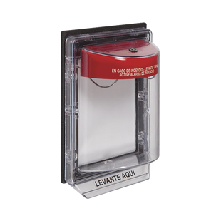 Cubierta Protectora Serie Stopper II® De Policarbonato, Con Alarma, Montaje en Superficie, Interior/Exterior, Etiqueta en Español