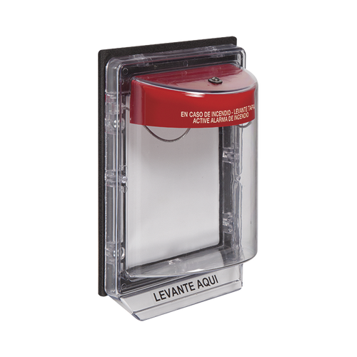 Cubierta Protectora Serie Stopper II® De Policarbonato, Con Alarma, Montaje en Superficie, Interior/Exterior, Etiqueta en Español
