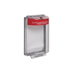 Cubierta Transparente Serie Universal Stopper®, Texto De Incendio En Español