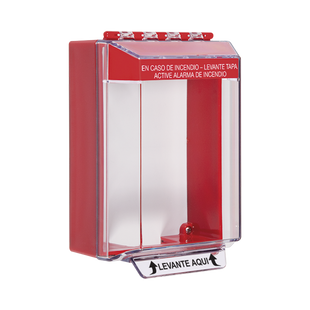 Cubierta Universal De Montaje Superficial, Con Espaciador 1.46", Serie Universal Stopper® Texto De Incendio En Español