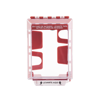 Cubierta Universal Transparente, de Bajo Perfil, con Espaciador, Texto de Incendio en Español, Notificación Audible y Visible