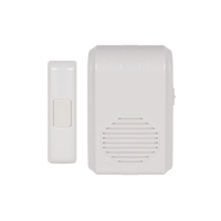 Timbre Inalámbrico Para Puerta Con 10 Tonos, Hasta 150m Linea de Vista, Con Receptor Inalámbrico Incluido, 110Vca