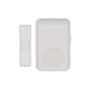 Timbre Inalámbrico Para Puerta Con 10 Tonos, Hasta 150m Linea de Vista, Con Receptor Inalámbrico Incluido, 110Vca