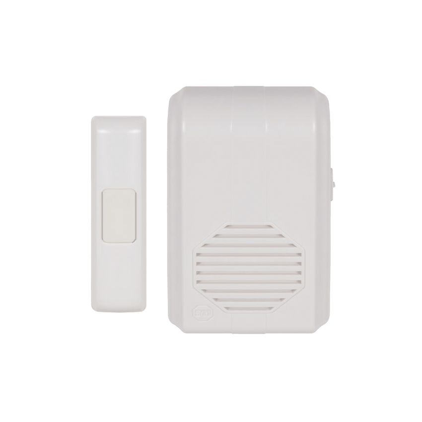 Timbre Inalámbrico Para Puerta Con 10 Tonos, Hasta 150m Linea de Vista, Con Receptor Inalámbrico Incluido, 110Vca