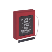 Protector Con Cristal, Rómpase En Caso De Incendio Para Estaciones De Jalón, Texto En Ingles