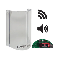 Cubierta Protectora De Policarbonato, Súper Resistente, Con Sonido, Con Transmisor Inalámbrico Para STI-V34104, Texto En Español, Para Botones Multiusos Serie Stopper® Station De STI