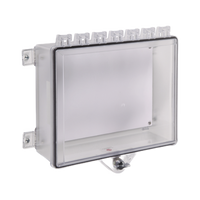 Gabinete de protección tipo 4X con placa trasera y bloqueo de pulgar - Transparente