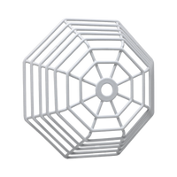 Rejilla de acero Web Stopper® para protección de detectores de humo de vandalismo y accidentes. Bajo perfil, montaje empotrado.
