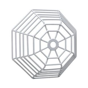Rejilla de acero Web Stopper® para protección de detectores de humo de vandalismo y accidentes. Bajo perfil, montaje empotrado.