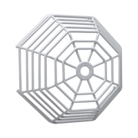 Rejilla de acero Web Stopper® para protección de detectores de humo de vandalismo y accidentes. Bajo perfil, montaje en superficie