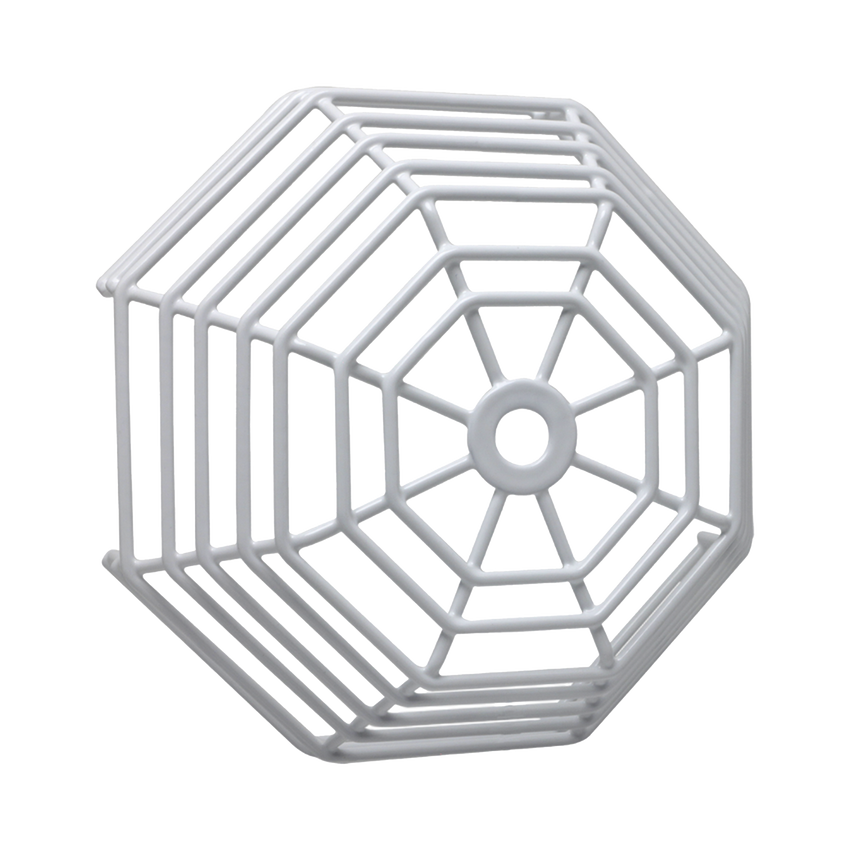 Rejilla de acero Web Stopper® para protección de detectores de humo de vandalismo y accidentes. Bajo perfil, montaje en superficie