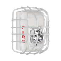 Protector De Rejilla Anti Vandalismo Y Golpes Accidentales, Color Blanco, Para Sirenas/Estrobos/Bocinas System Sensor, Montaje a Ras, 7.40"Altox6.15"Anchox3.39"Profundidad