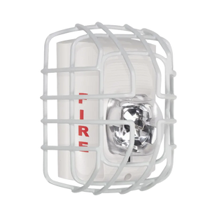 Protector De Rejilla Anti Vandalismo Y Golpes Accidentales, Color Blanco, Para Sirenas/Estrobos/Bocinas System Sensor, Montaje a Ras, 7.40"Altox6.15"Anchox3.39"Profundidad