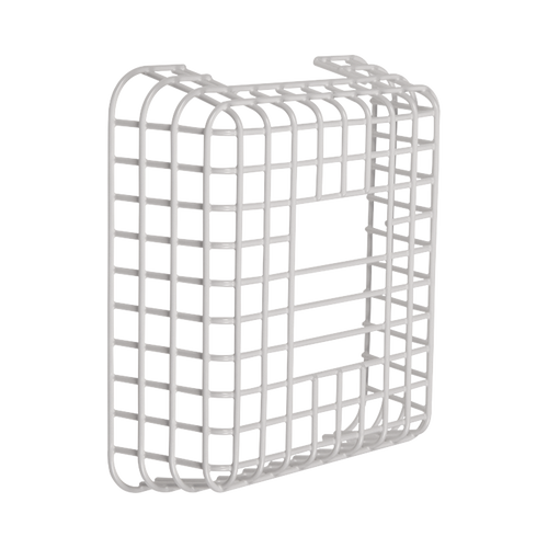 Jaula de acero FIRERAY Damage Stopper® para protección de detectores de haz óptico. Dimensiones 11.52 in (292 mm) altura x 10 in (254 mm) ancho x 3.58 in (91 mm) profundidad