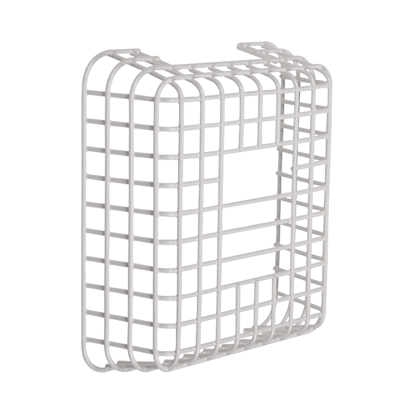 Jaula de acero FIRERAY Damage Stopper® para protección de detectores de haz óptico. Dimensiones 11.52 in (292 mm) altura x 10 in (254 mm) ancho x 3.58 in (91 mm) profundidad