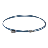 Patch Cord Cat6A, Diametro Reducido 28 AWG, Blindado S/FTP, CM/LS0H, 0.20 Metros (0.66 Pies), Color Azul