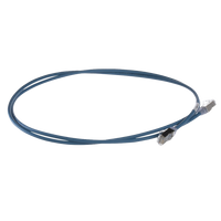 Patch Cord Cat6A, Diametro Reducido 28 AWG, Blindado S/FTP, CM/LS0H, 0.20 Metros (0.66 Pies), Color Azul