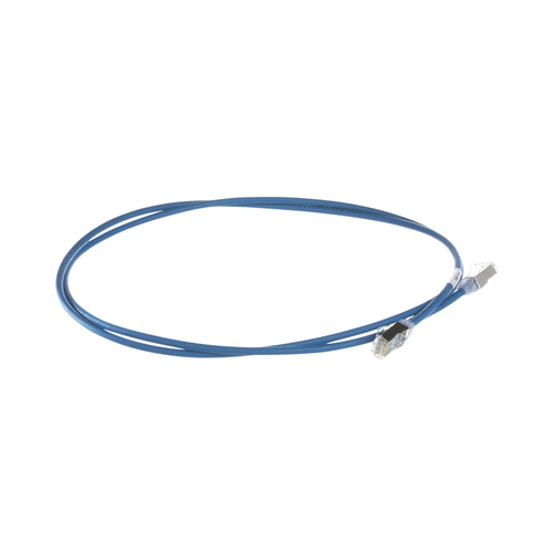 Patch Cord Cat6A, Diametro Reducido 28 AWG, Blindado S/FTP, CM/LS0H, 15 Metros (49.21 Pies), Color Azul