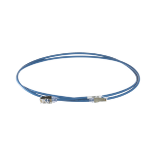 Patch Cord Cat6A, Diametro Reducido 28 AWG, Blindado S/FTP, CM/LS0H, 15 Metros (49.21 Pies), Color Azul
