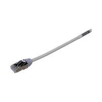Patch Cord Cat6A, Diametro Reducido 28 AWG, Blindado S/FTP, CM/LS0H, 1 m, Color Gris