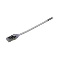 Patch Cord Cat6A, Diametro Reducido 28 AWG, Blindado S/FTP, CM/LS0H, 3 m, Color Gris