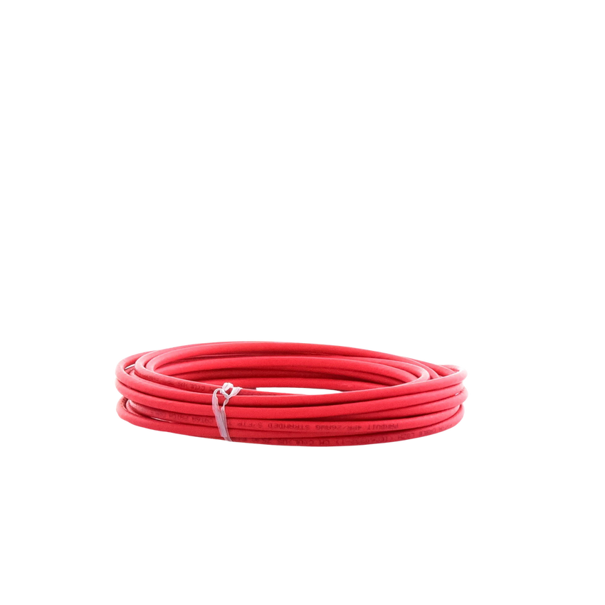 Patch Cord Cat6A, Blindado S/FTP, CM/LS0H, 7.62 Metros (25 Pies), Color Rojo
