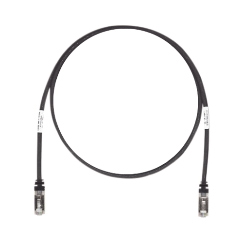 Patch Cord Cat6A, Blindado S/FTP, CM/LS0H, 7ft, Color Negro