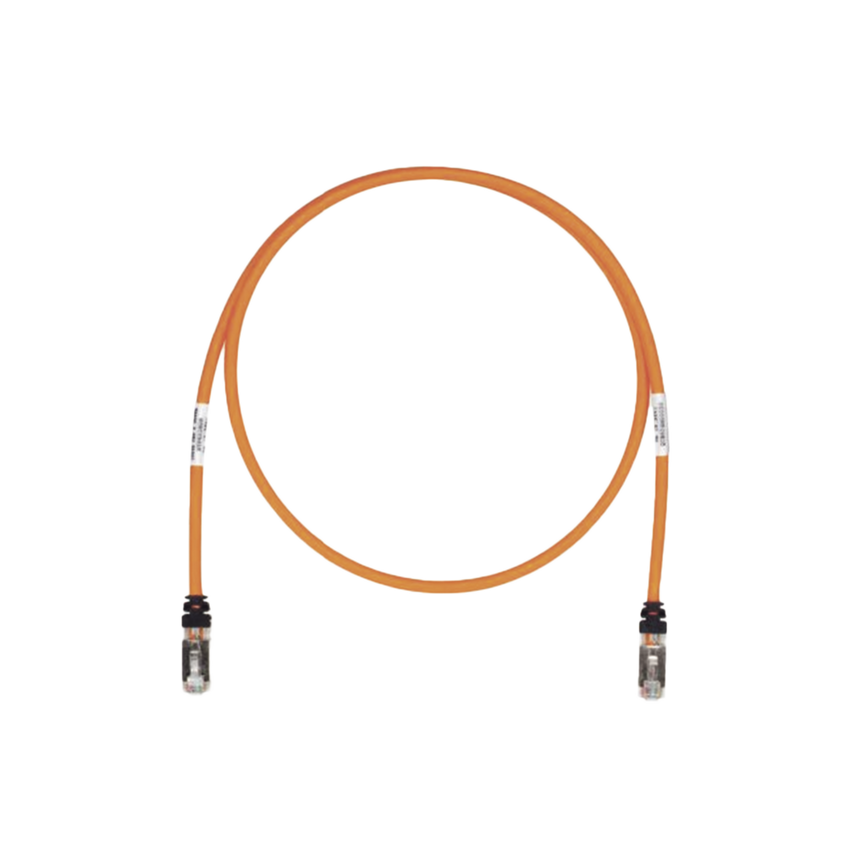 Patch Cord Cat6A, Blindado S/FTP, CM/LS0H, 2.13 Metros (7 Pies), Color Naranja