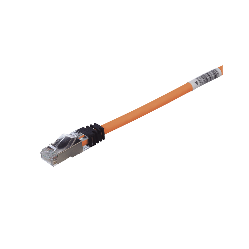 Patch Cord Cat6A, Blindado S/FTP, CM/LS0H, 7ft, Color Naranja