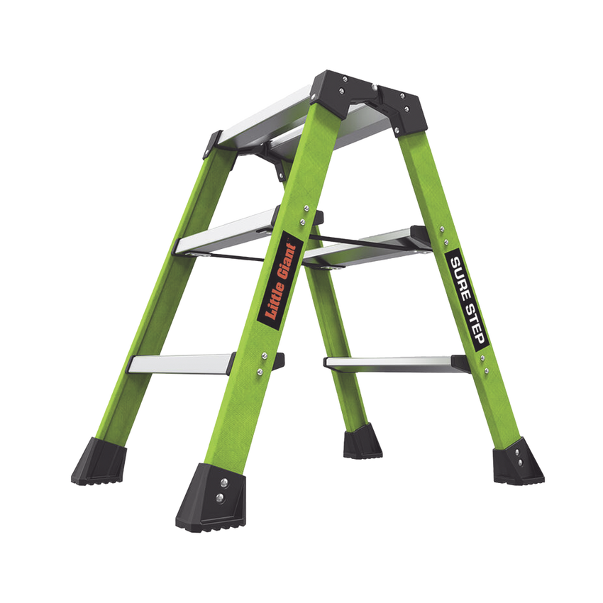 Escalera Plegable 2 Peldaños de Fibra de Vidrio / Tamaño 66 cm ( 2' 2").