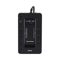 UPS de 650 VA/390 W, Topología Standby con Modo Ahorrador ECO, Entrada 120 Vca NEMA 5-15P, Con 8 Tomas NEMA 5-15R