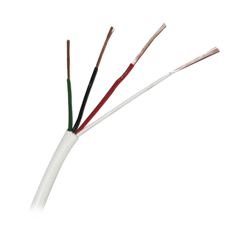 Bobina de 305 Metros (1000 Pies) / Cable de Cobre / 4 x 22 AWG / Tipo Alarmas UL / Para Interior / Color Blanco / Para Aplicaciones de Alarmas de Intrusi�n / Interfonos / TV Porteros / y Multi-Prop�sito / Hecho en M�xico