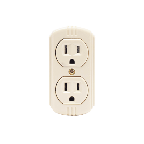 Contacto Dúplex 127 Vca, 15 A Max. Para Sobreponer (Sin perforar la superficie).