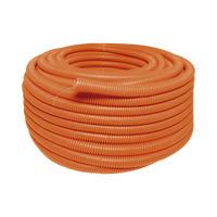 Manguera Poliducto Corrugado Flexible Naranja Reforzado de 3/4" x 50 m Para Instalaciones Eléctricas /Polietileno Alta Densidad HDPE/ Sin guía /Resistente a Intemperie.