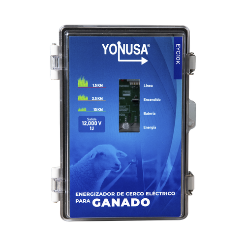 Energizador para Ganado 10,000Volts-2JOULES/ 25,000 metros lineales de protección / Cercas Electrificadas