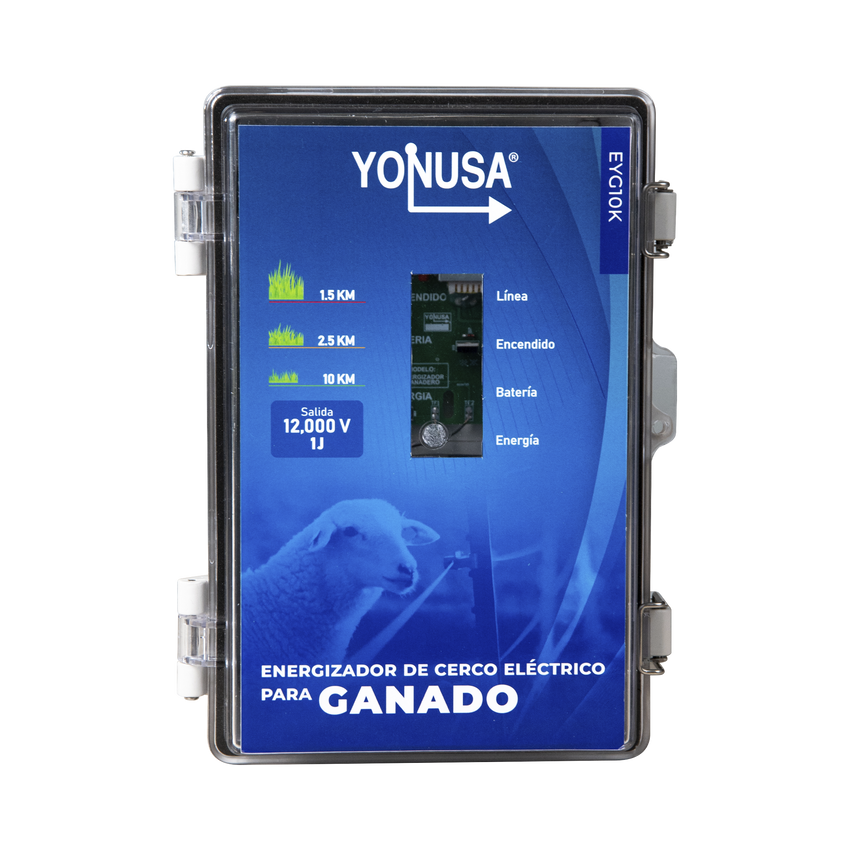 Energizador para Ganado 10,000Volts-2JOULES/ 25,000 metros lineales de protección / Cercas Electrificadas